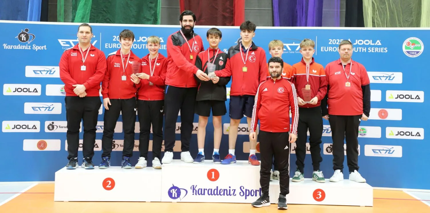 ETTU Avrupa Gençlik serisi takım maçlarında Türkiye 3 Altın kazandı