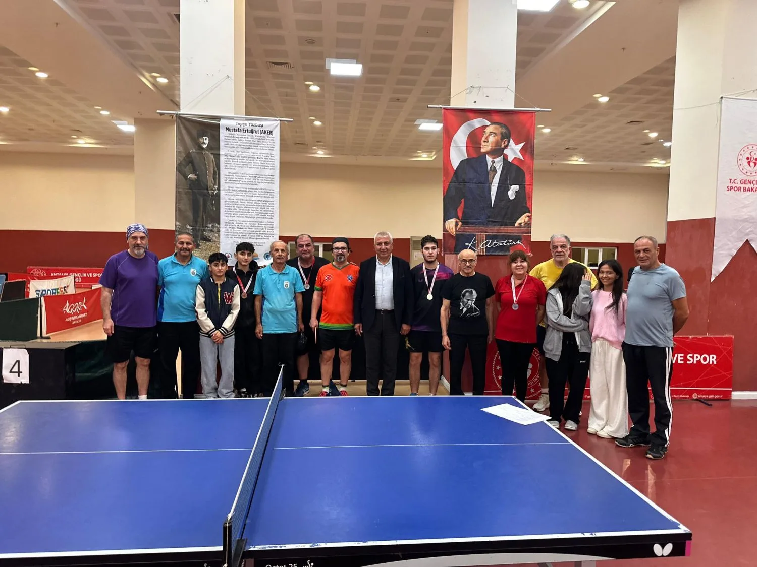 10 Kasım Atatürk’ü Anma Bölgesel Masa Tenisi Turnuvası
